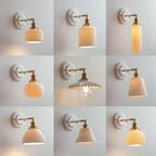 Vintage Ceramic Wall Sconce With Warm LED Glow