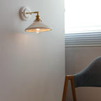 Vintage Ceramic Wall Sconce With Warm LED Glow