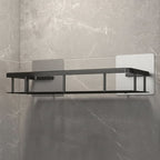 Adhesive Bathroom Shelf Drill-Free Shower Caddy Stainless Steel Wall Shelf Organizer for Shampoo and Toiletries