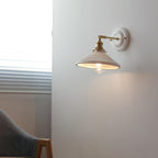 Vintage Ceramic Wall Sconce With Warm LED Glow