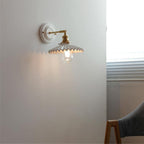 Vintage Ceramic Wall Sconce With Warm LED Glow