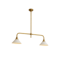 Modern Brass Pendant Light With Ceramic Shades for Dining Room
