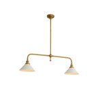 Modern Brass Pendant Light With Ceramic Shades for Dining Room