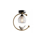 Modern Solid Brass Flush Mount Ceiling Light