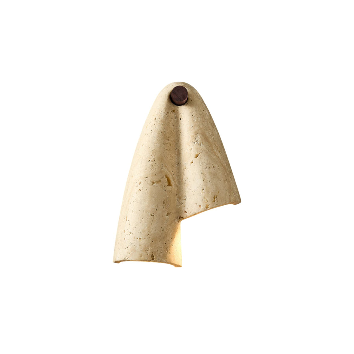 Modern Travertine Wall Sconce With Warm LED Glow