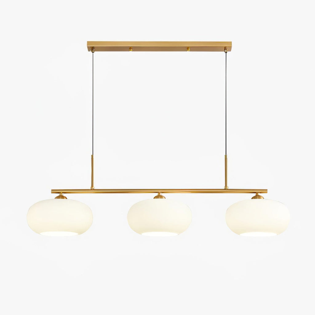 Modern Glass Pendant Light With Tri-Color LED Glow
