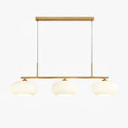Modern Glass Pendant Light With Tri-Color LED Glow