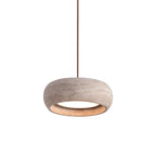 Modern Travertine Stone Pendant Light With Dimmable Remote Control