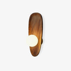 Modern Wood and Glass Wall Sconce for Living Room