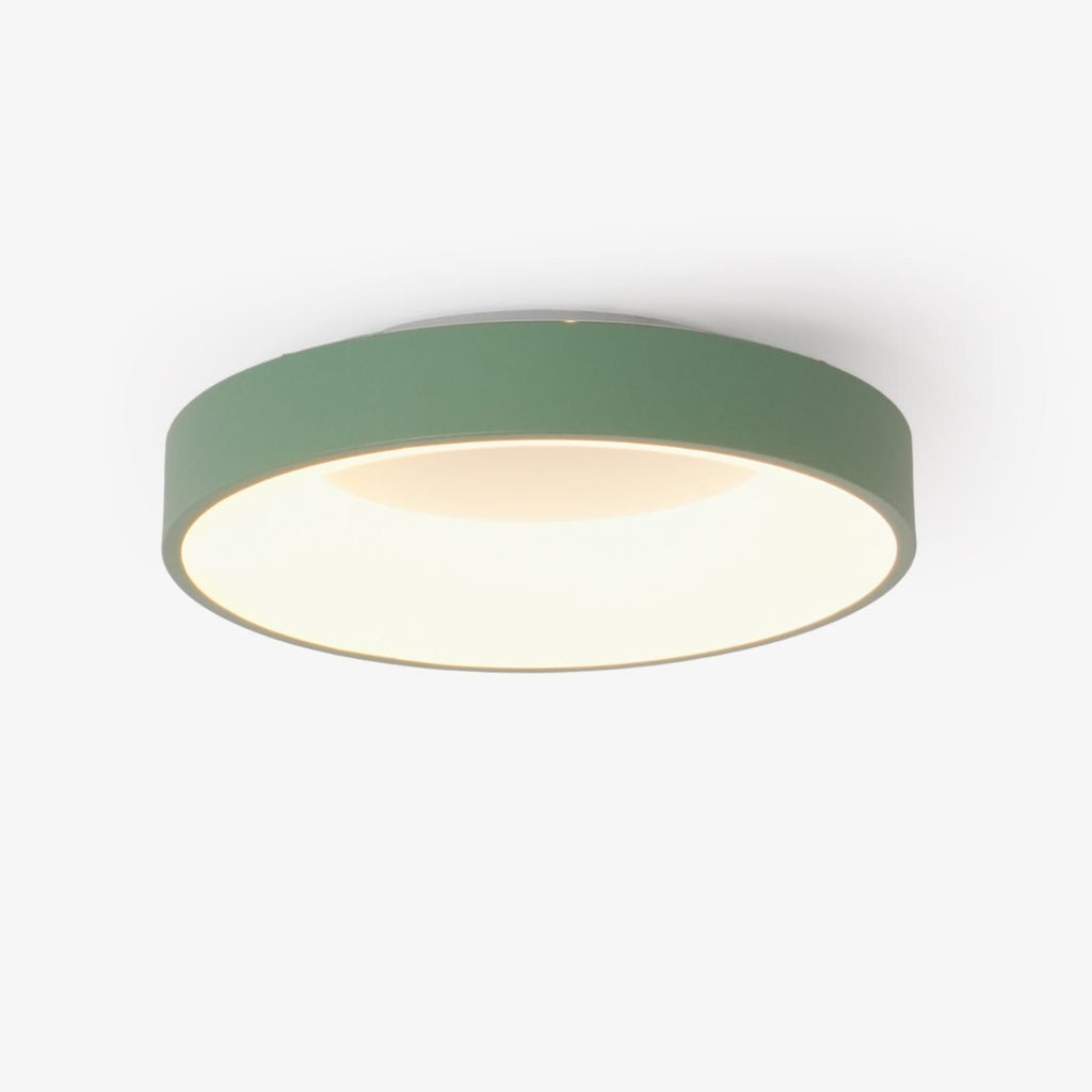 Modern Wrought Iron Flush Mount Ceiling Light With Tri-Color LED Glow