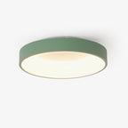 Modern Wrought Iron Flush Mount Ceiling Light With Tri-Color LED Glow