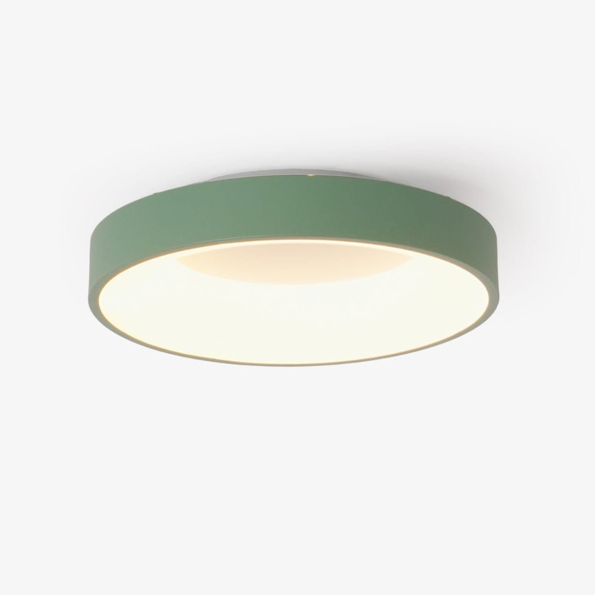 Modern Wrought Iron Flush Mount Ceiling Light With Tri-Color LED Glow