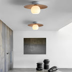Modern Iron Semi-Flush Mount Ceiling Light for Living Room