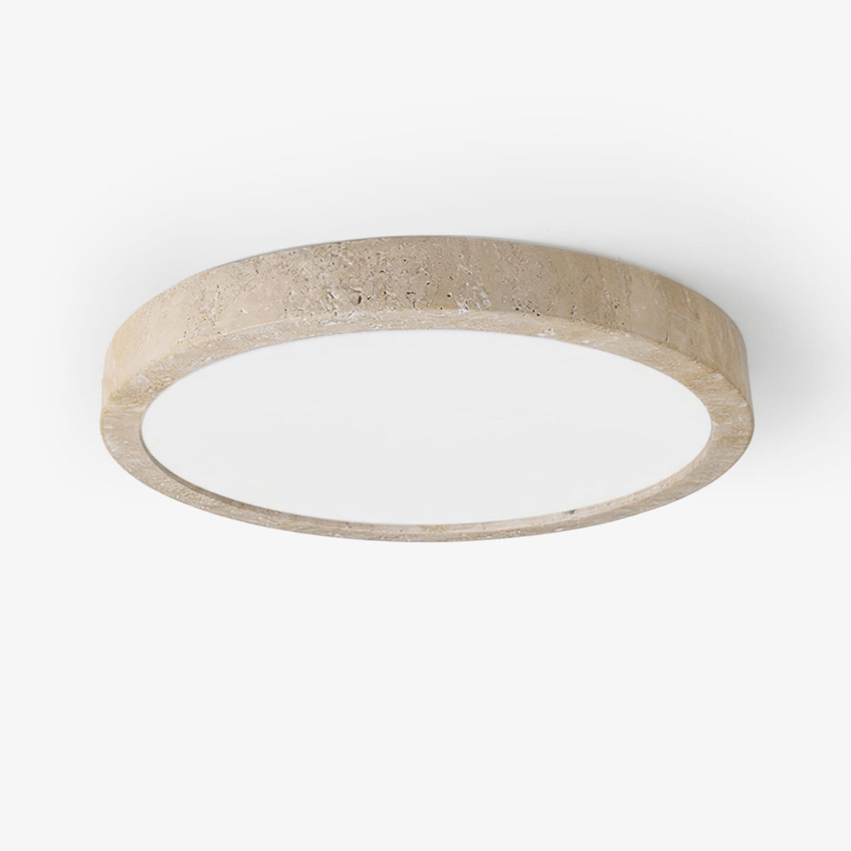 Modern Travertine Flush Mount Ceiling Light With Slim Profile