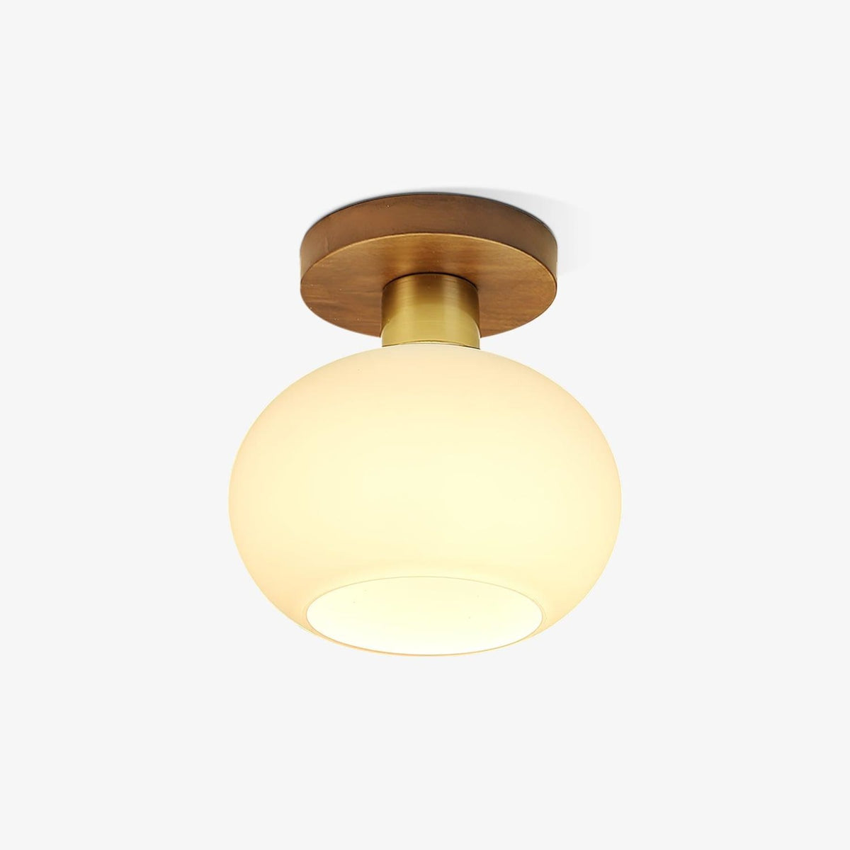 Modern Solid Wood Semi-Flush Ceiling Light for Living Room