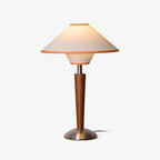 Modern Wood Table Lamp With Fabric Shade for Living Room