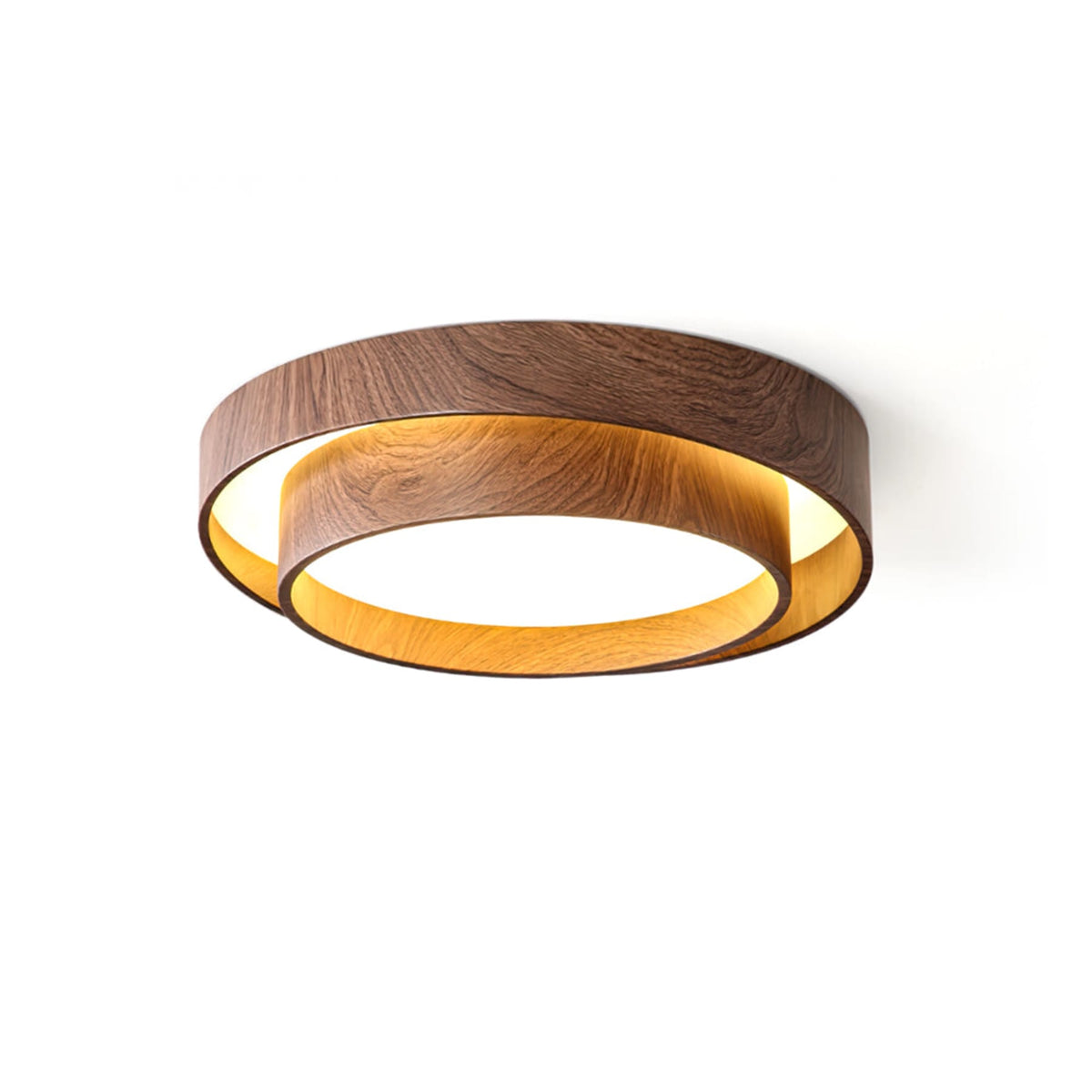 Scandinavian Wood Flush Mount Ceiling Light for Living Room