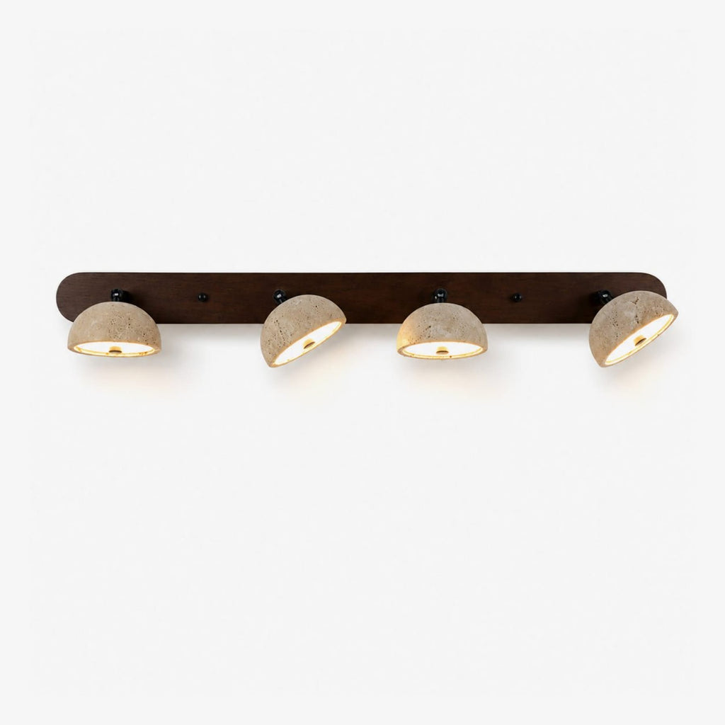 Modern Travertine Wall Sconce With Warm LED Glow for Living Room