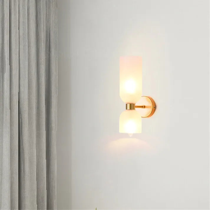 Modern Glass Wall Sconce for Living Room and Bedroom