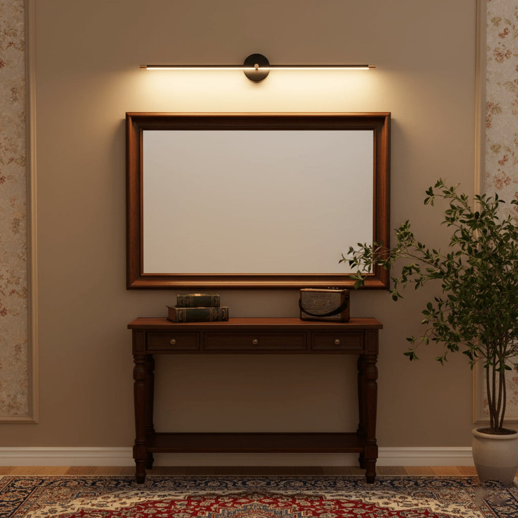 Minimalist Metal Linear Wall Sconce With Warm LED Glow