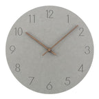 Silent Wall Clock Nordic Minimalist Non-Ticking MDF Wall Clock with Walnut Wood Hands Modern Round Clock for Living Room | Kitchen and Office