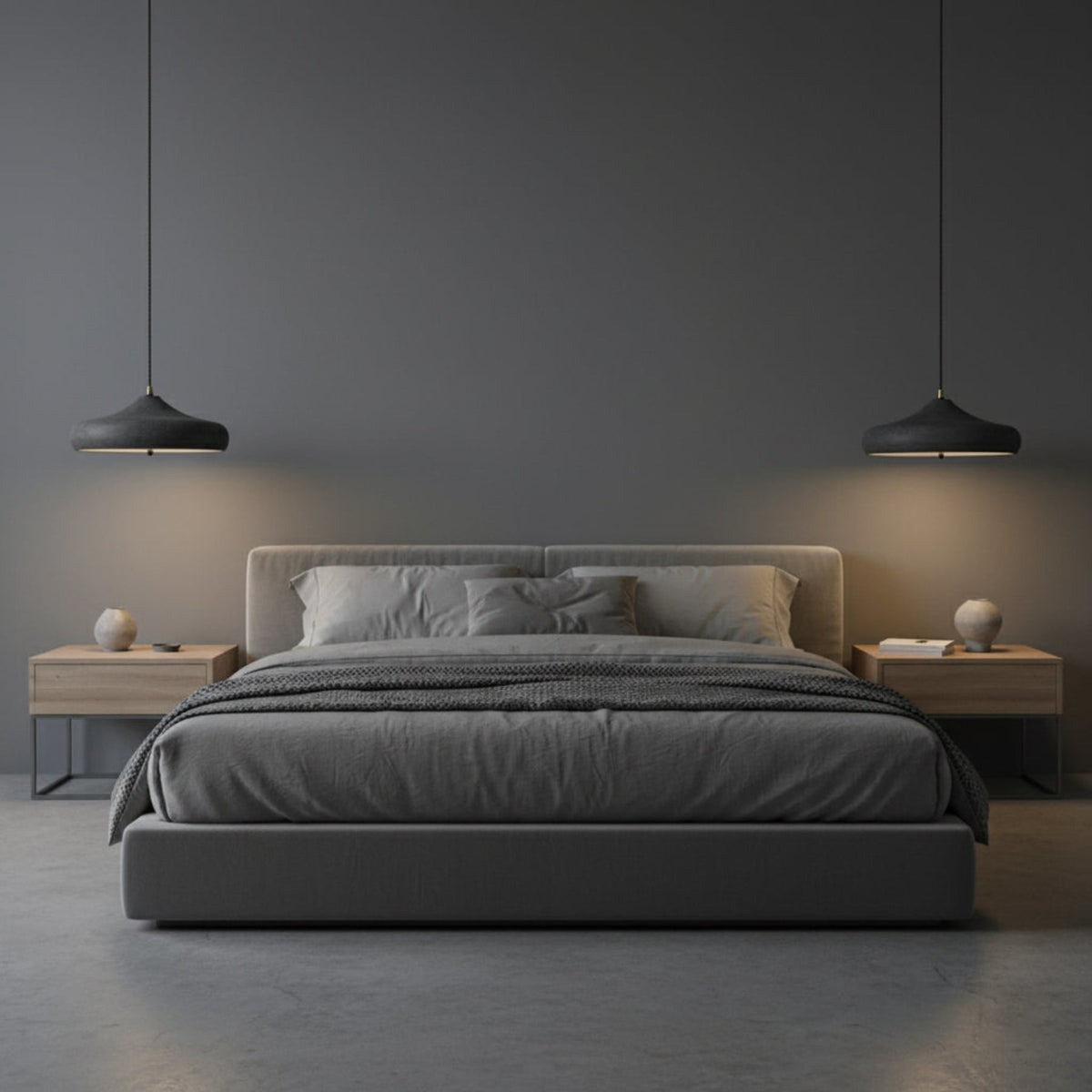 Modern Iron Pendant Light With Warm LED Glow