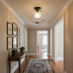 Modern Solid Brass Flush Mount Ceiling Light