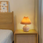 Bohemian Rattan Table Lamp With Tri-Color Warm Light