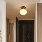 Modern Solid Wood Semi-Flush Ceiling Light for Living Room