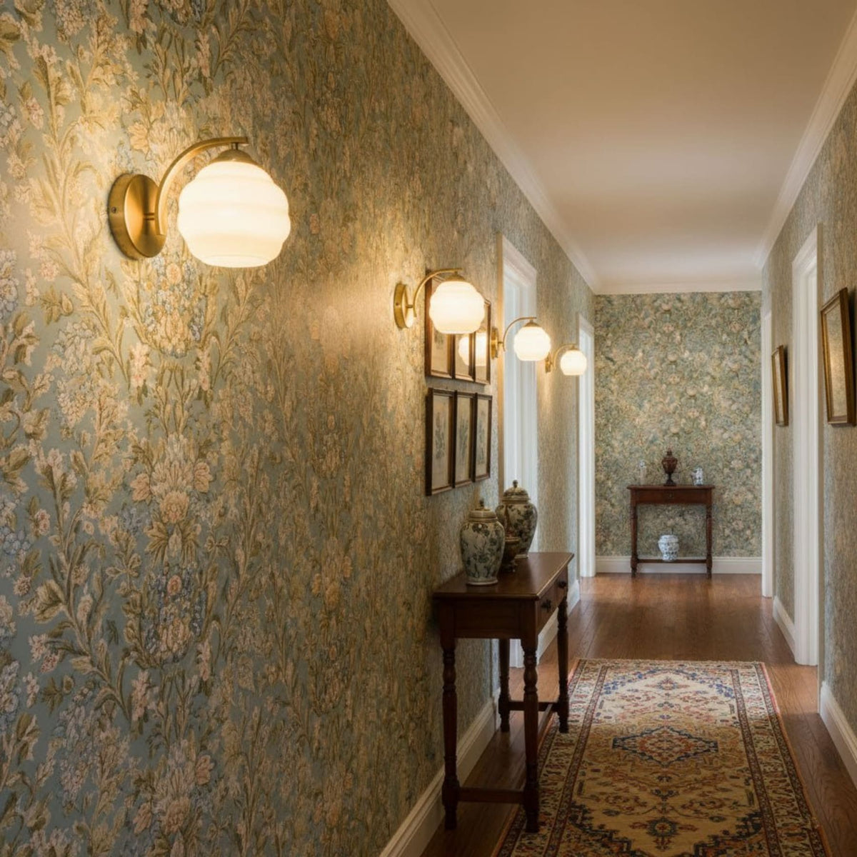 Modern Iron and Glass Wall Sconce With Warm LED Glow