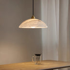 Modern Marble and Copper Pendant Light for Dining Room