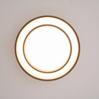 Scandinavian Wood Flush Mount Ceiling Light for Living Room