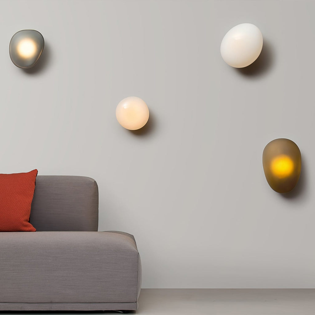 Modern Glass Wall Sconce With Warm Glass Shades