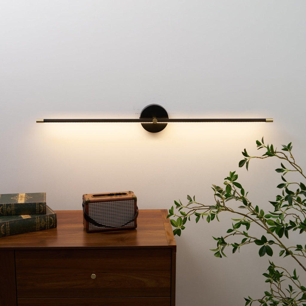 Minimalist Metal Linear Wall Sconce With Warm LED Glow