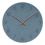 Silent Wall Clock Nordic Minimalist Non-Ticking MDF Wall Clock with Walnut Wood Hands Modern Round Clock for Living Room | Kitchen and Office