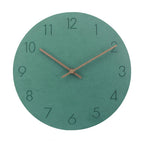 Silent Wall Clock Nordic Minimalist Non-Ticking MDF Wall Clock with Walnut Wood Hands Modern Round Clock for Living Room | Kitchen and Office