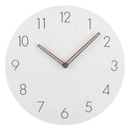 Silent Wall Clock Nordic Minimalist Non-Ticking MDF Wall Clock with Walnut Wood Hands Modern Round Clock for Living Room | Kitchen and Office
