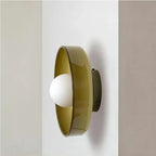 Scandinavian Glass Disc Ceiling Light With Flush Mount Design