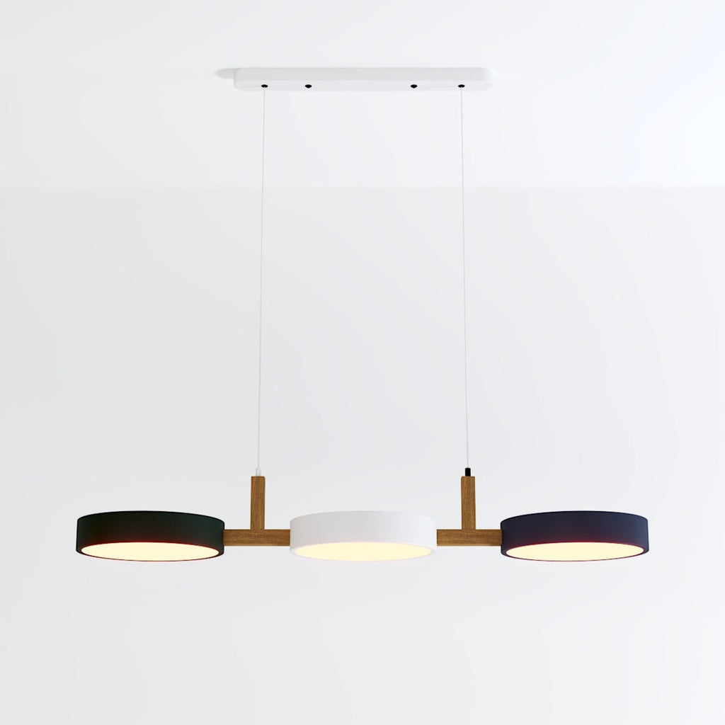 Modern Iron Linear Pendant Light for Dining Room