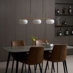 Modern Glass Pendant Light With Tri-Color LED Glow
