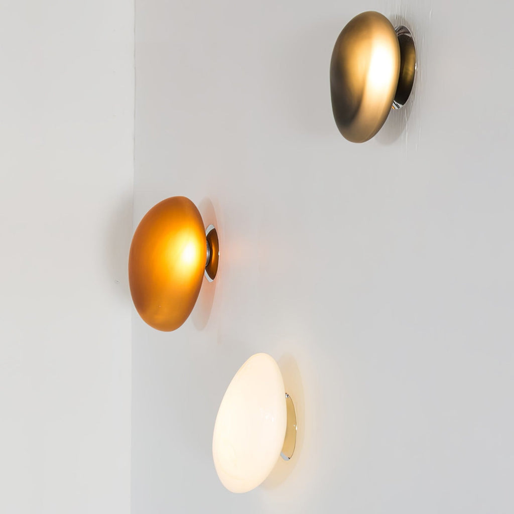 Modern Glass Wall Sconce With Warm Glass Shades