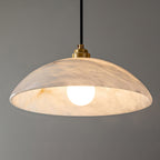 Modern Marble and Copper Pendant Light for Dining Room