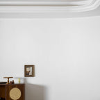 Modern Travertine Flush Mount Ceiling Light With Slim Profile