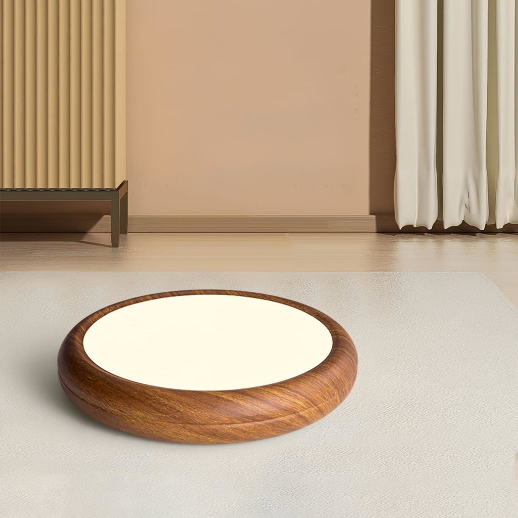Scandinavian Wood Flush Mount Ceiling Light for Living Room
