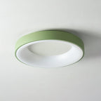 Modern Wrought Iron Flush Mount Ceiling Light With Tri-Color LED Glow