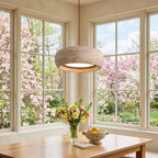 Modern Travertine Stone Pendant Light With Dimmable Remote Control