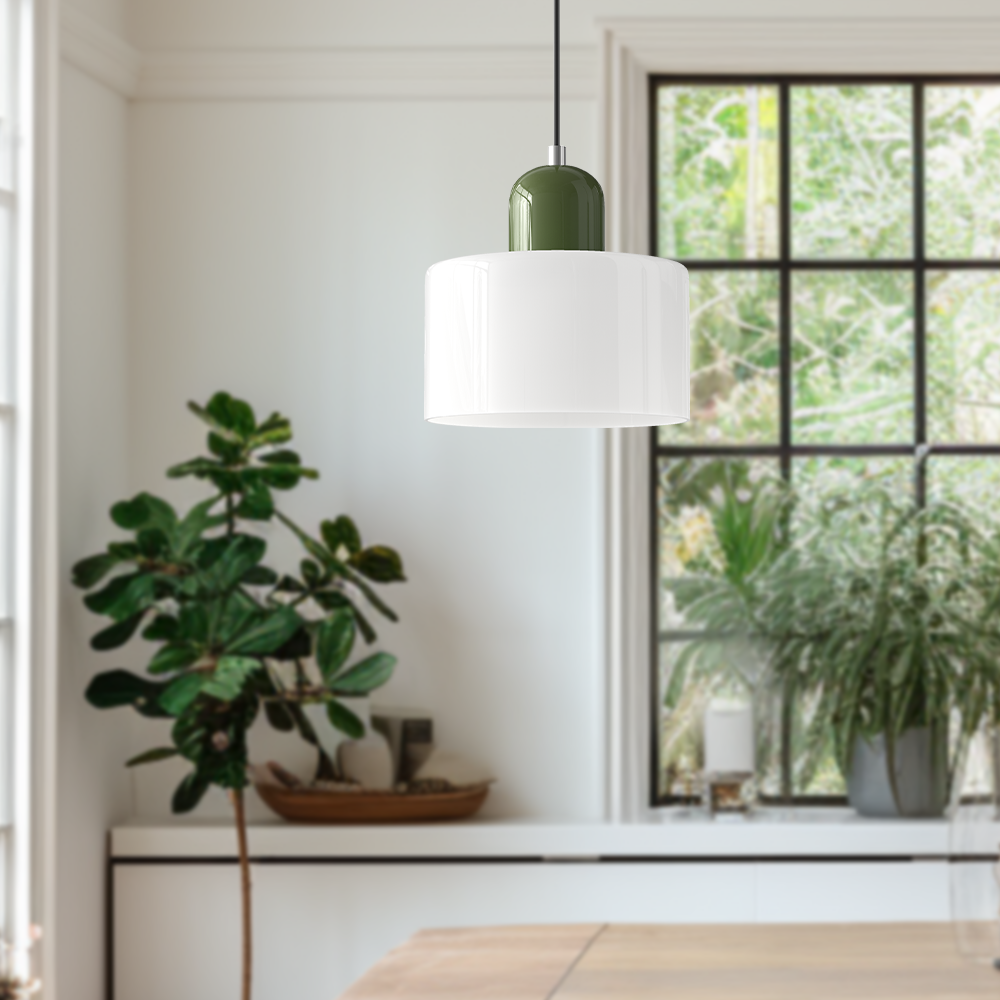 Bauhaus Glass E26 Pendant Light for Kitchen