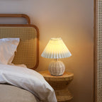 Bohemian Rattan Table Lamp With Tri-Color Warm Light