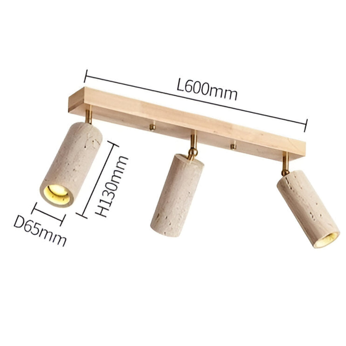 Modern Stone Linear Ceiling Light With Warm White Glow