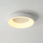Modern Wrought Iron Flush Mount Ceiling Light With Tri-Color LED Glow